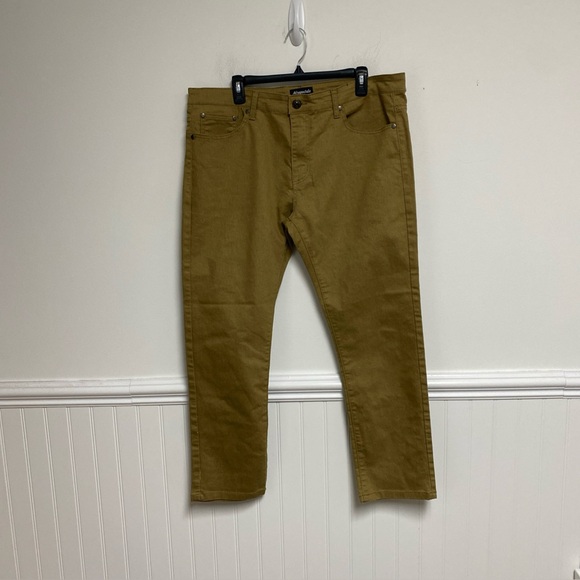 Aeropostale Men's Gold Jeans Straight Leg Size 38/30 - Picture 1 of 6